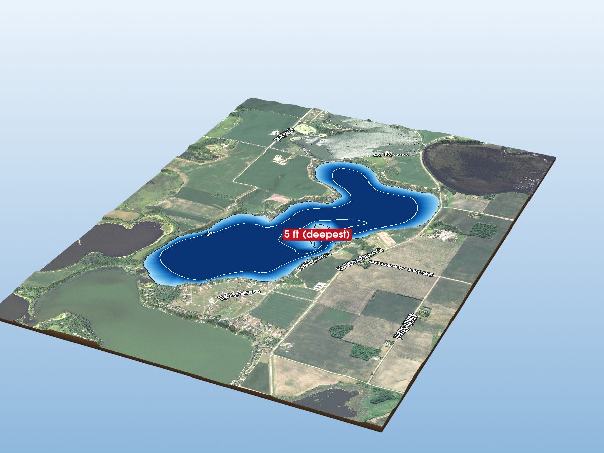 Depth map of Middle Jefferson Lake