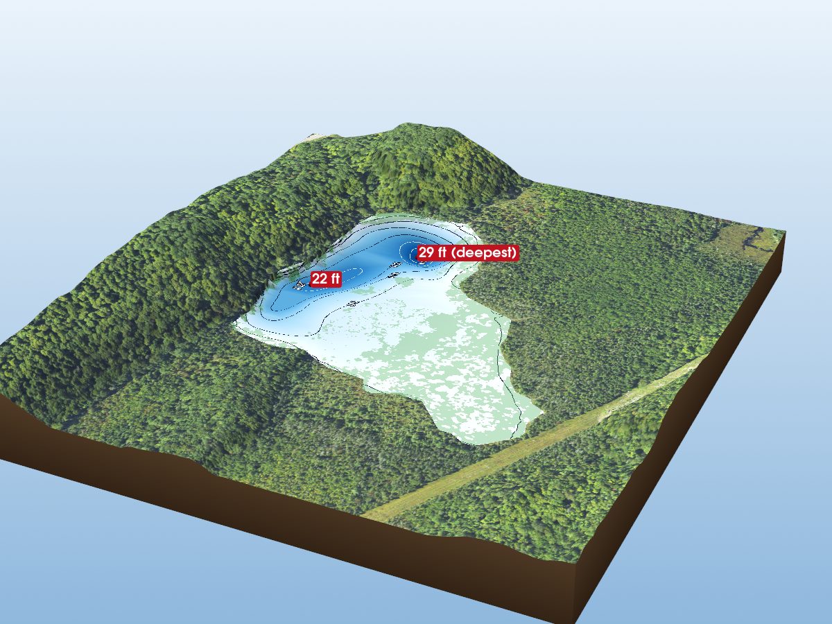 Depth map of Middle Lake