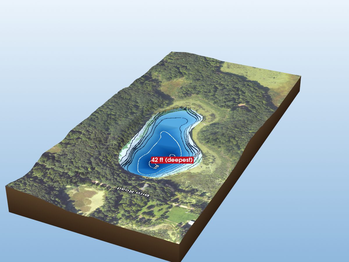 Depth map of Middle Lake