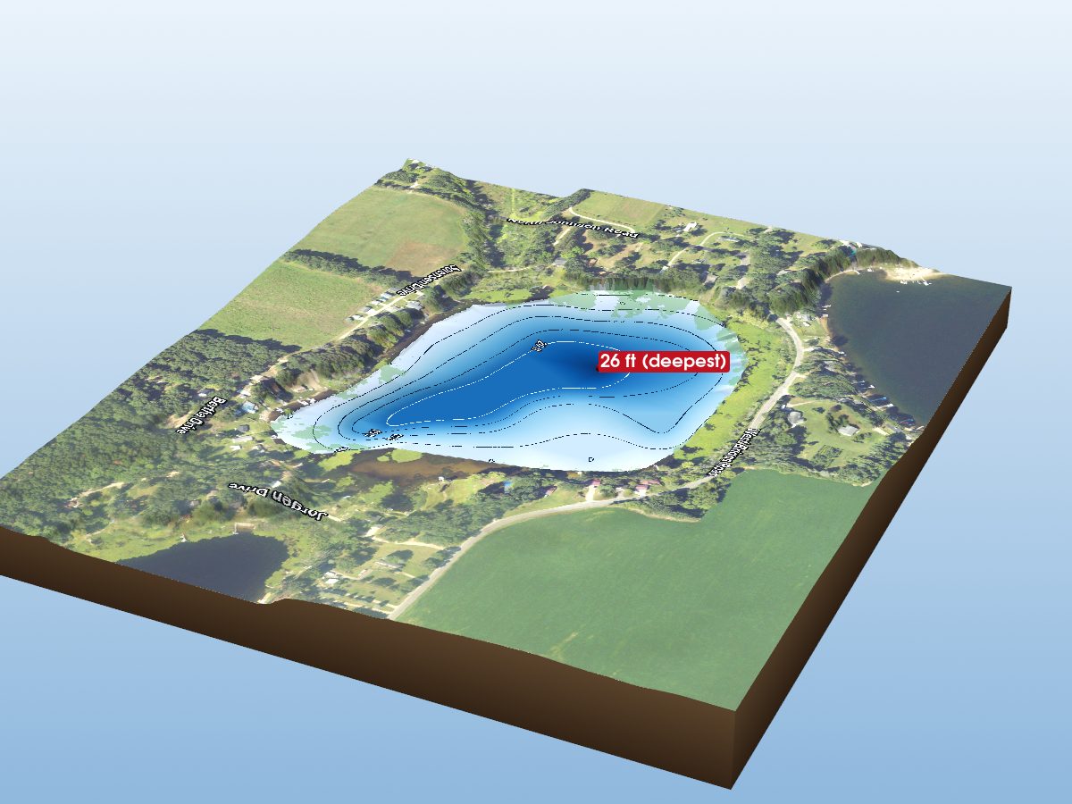 Depth map of Middle Lake