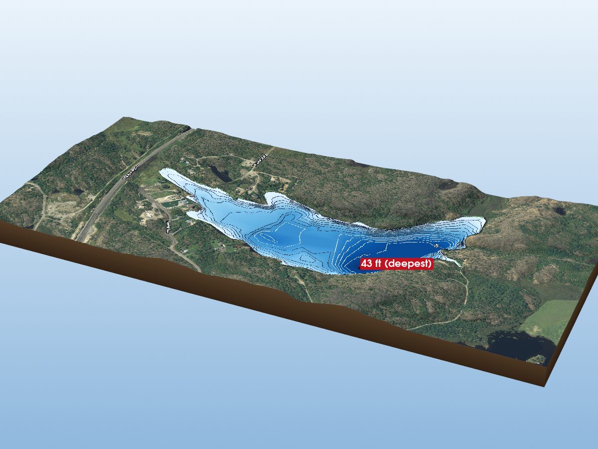 Depth map of Middle Lake
