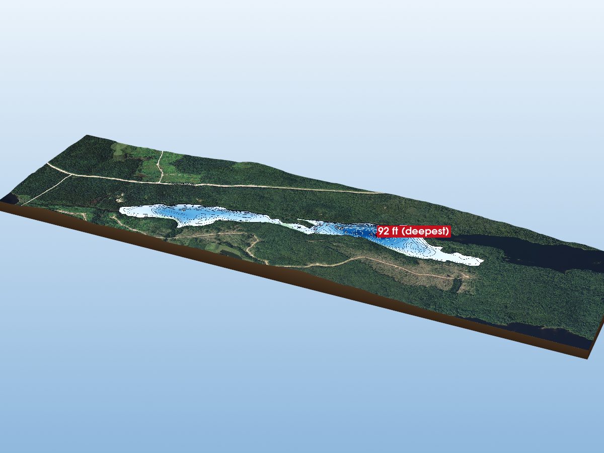 Depth map of Middle Stetham Lake