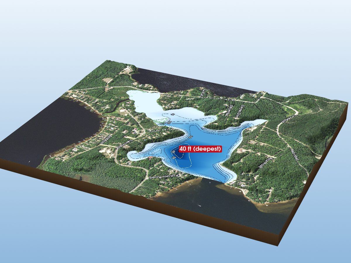Depth map of Middle Sturgeon Lake