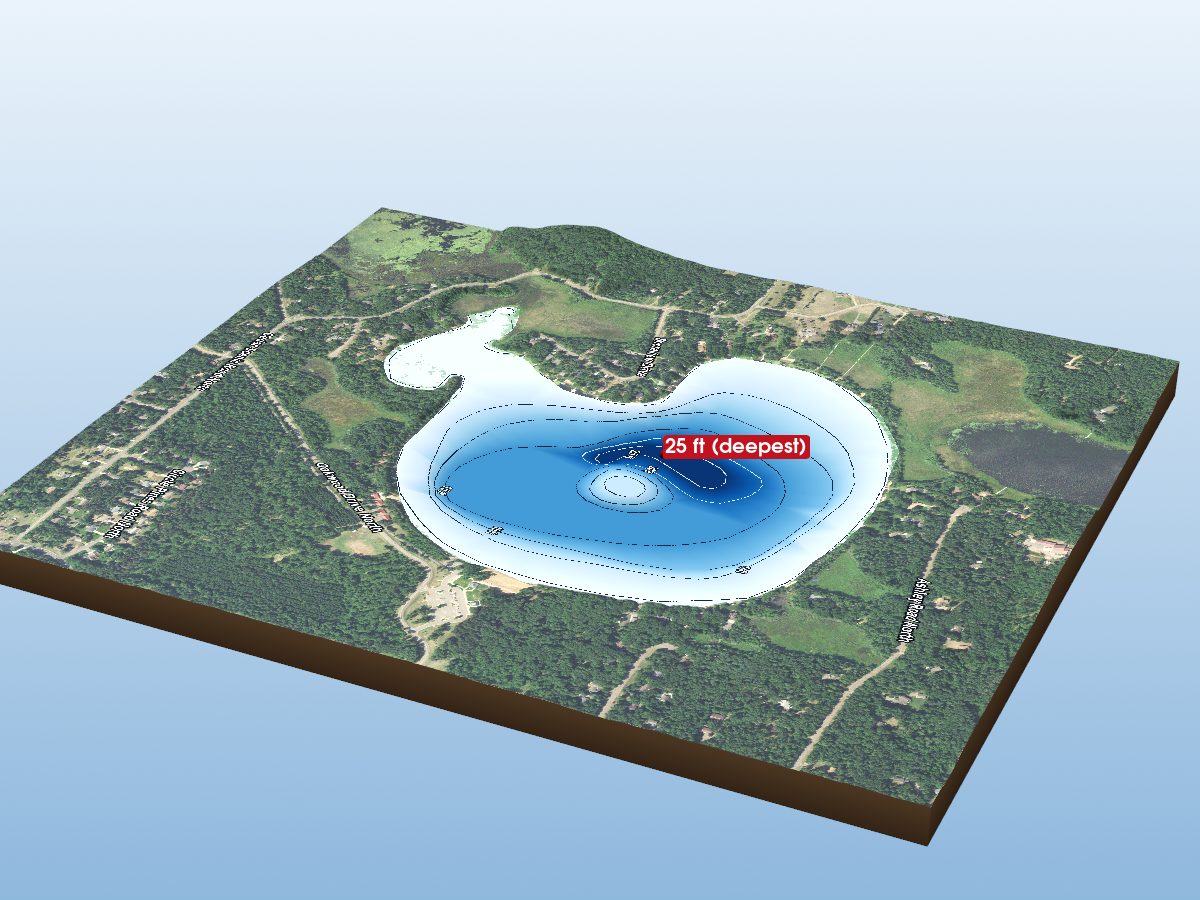 Depth map of Middle Whipple Lake