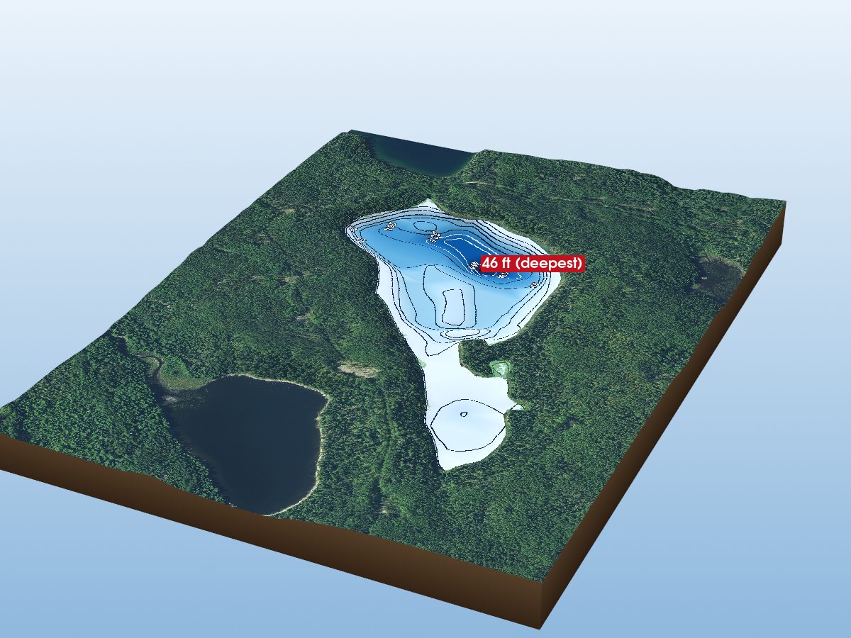Depth map of Middleton Lake