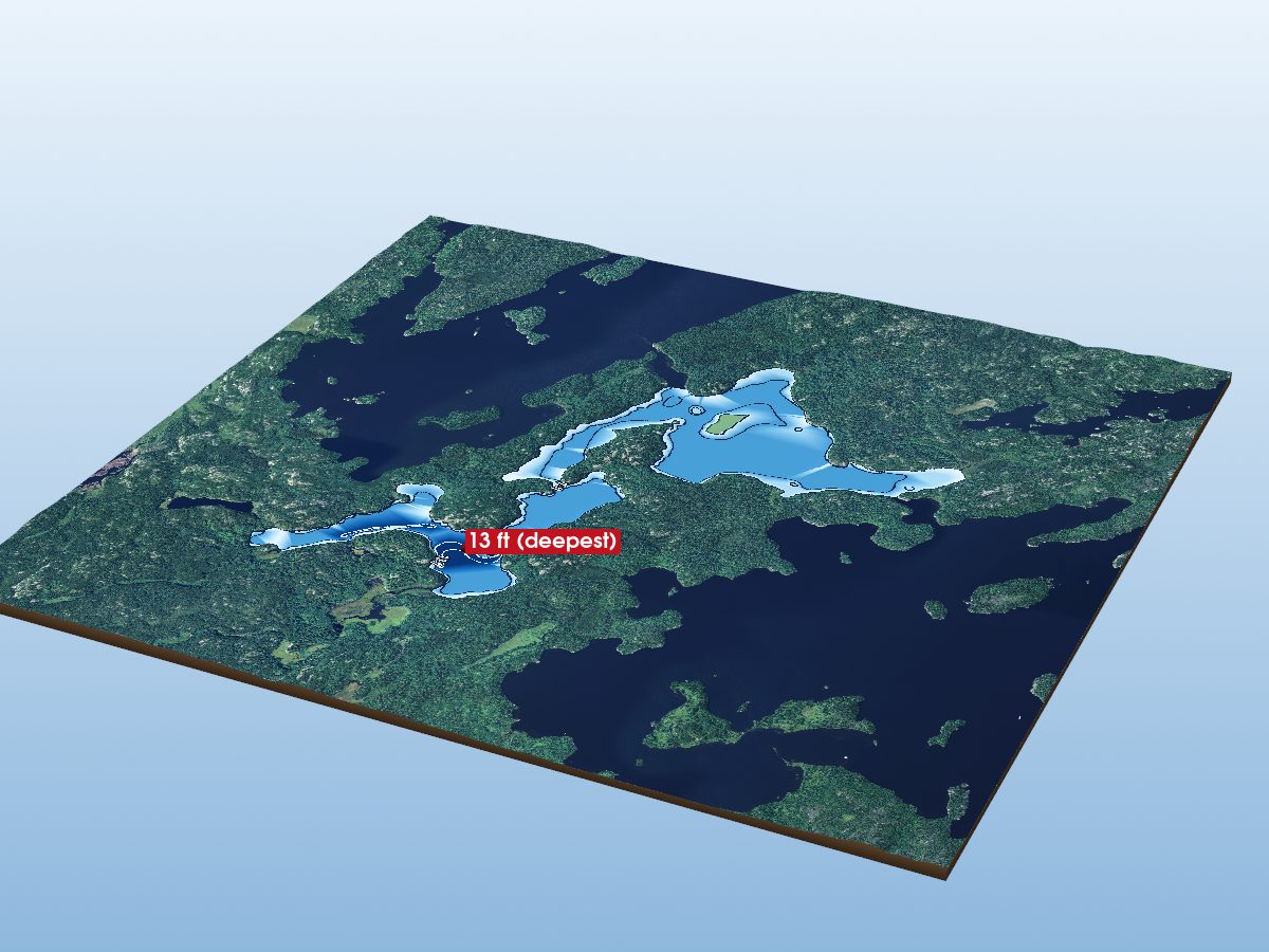 Depth map of Midway Lake