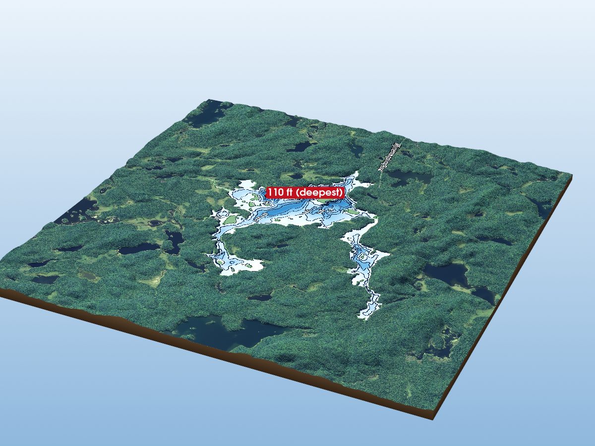 Depth map of Mijinemungshing Lake