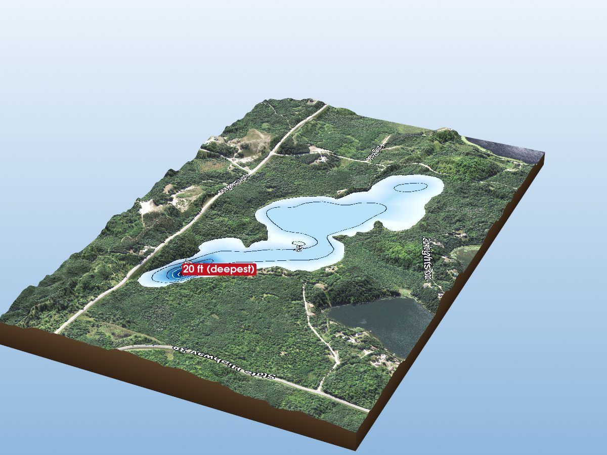 Depth map of Mike Lake