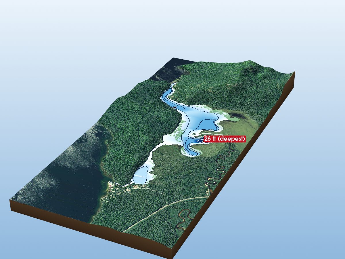 Depth map of Mikel Lake