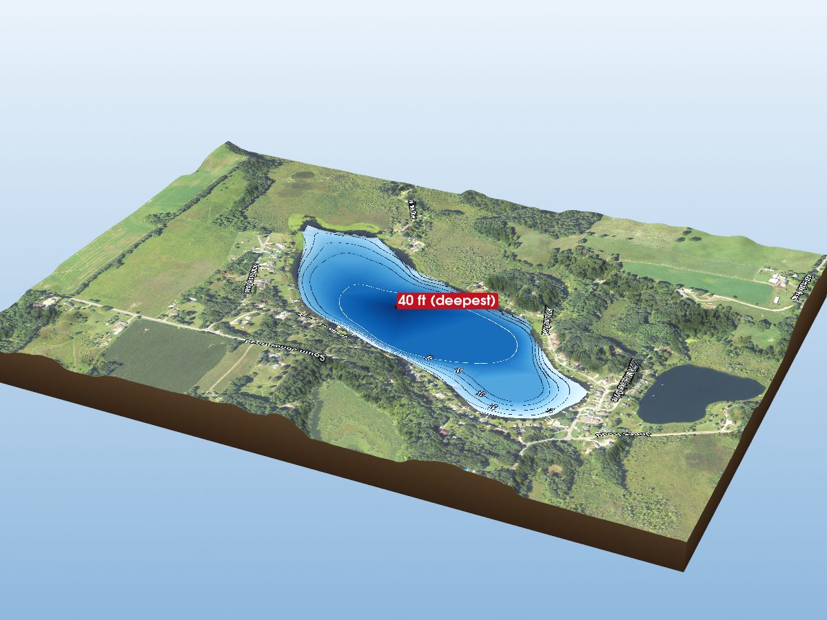 Depth map of Mill Lake