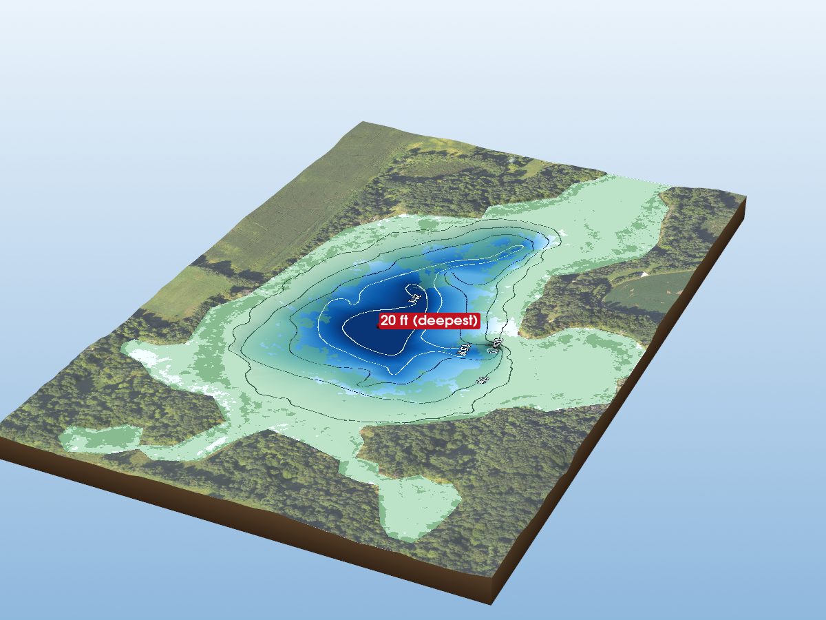 Depth map of Mill Lake