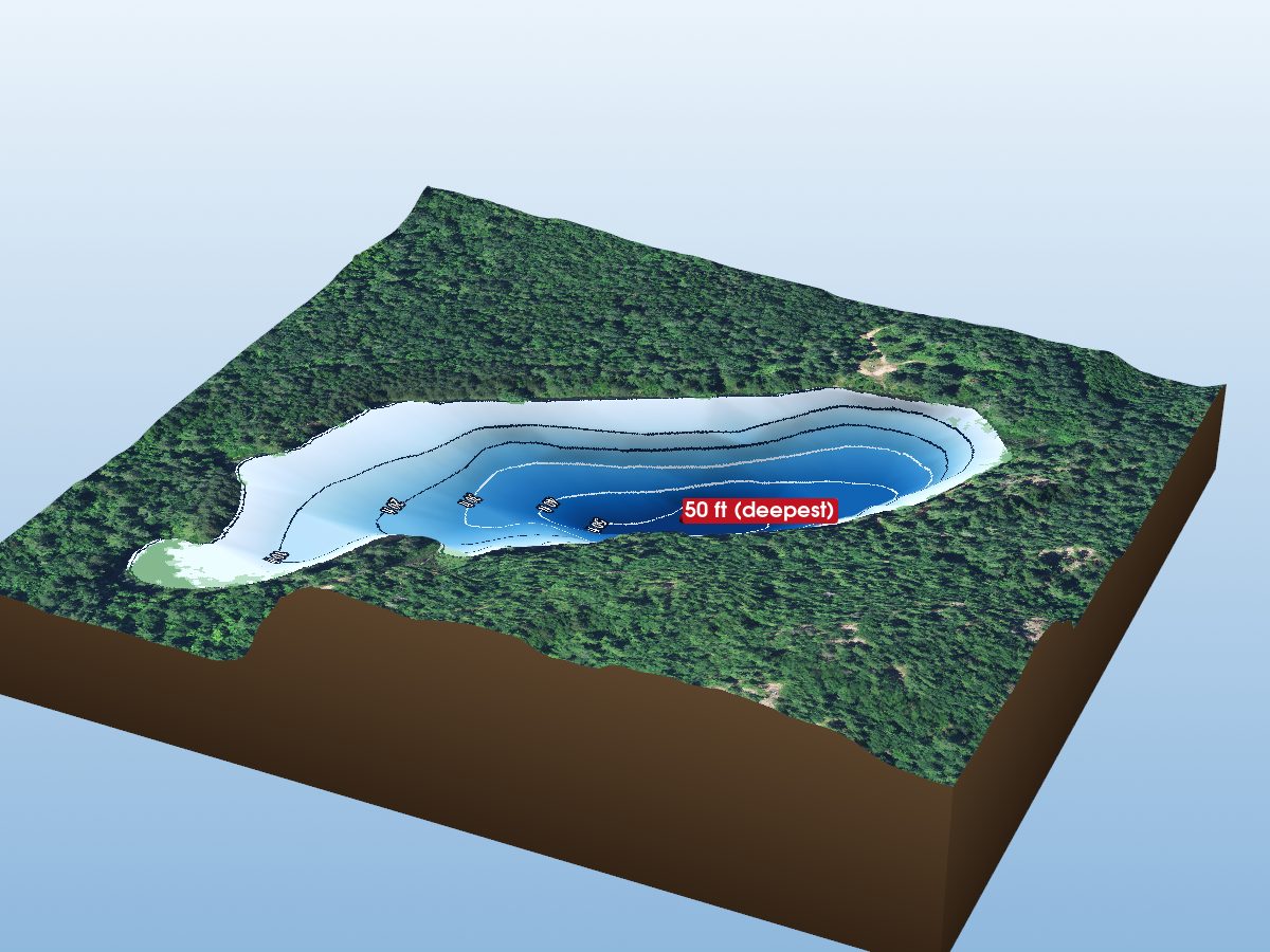 Depth map of Mill Lake