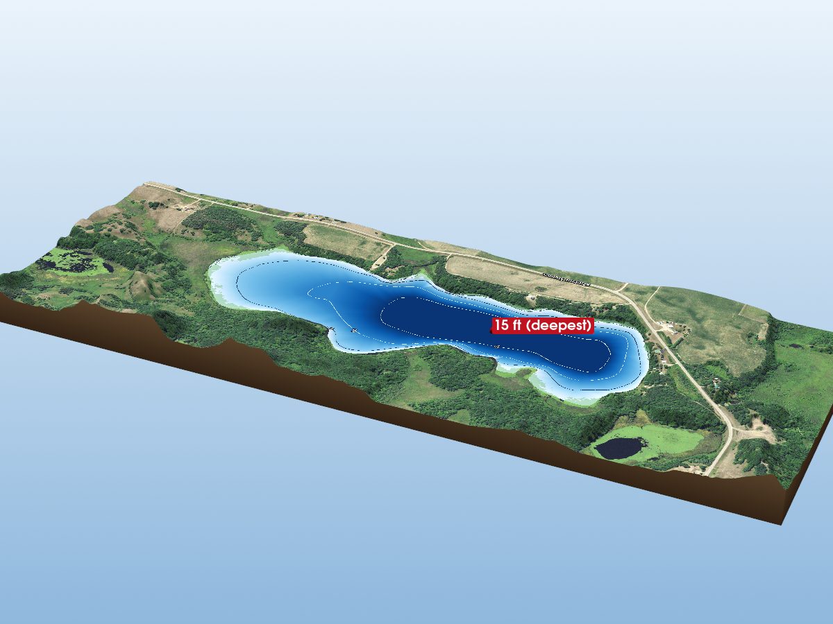 Depth map of Mill Lake