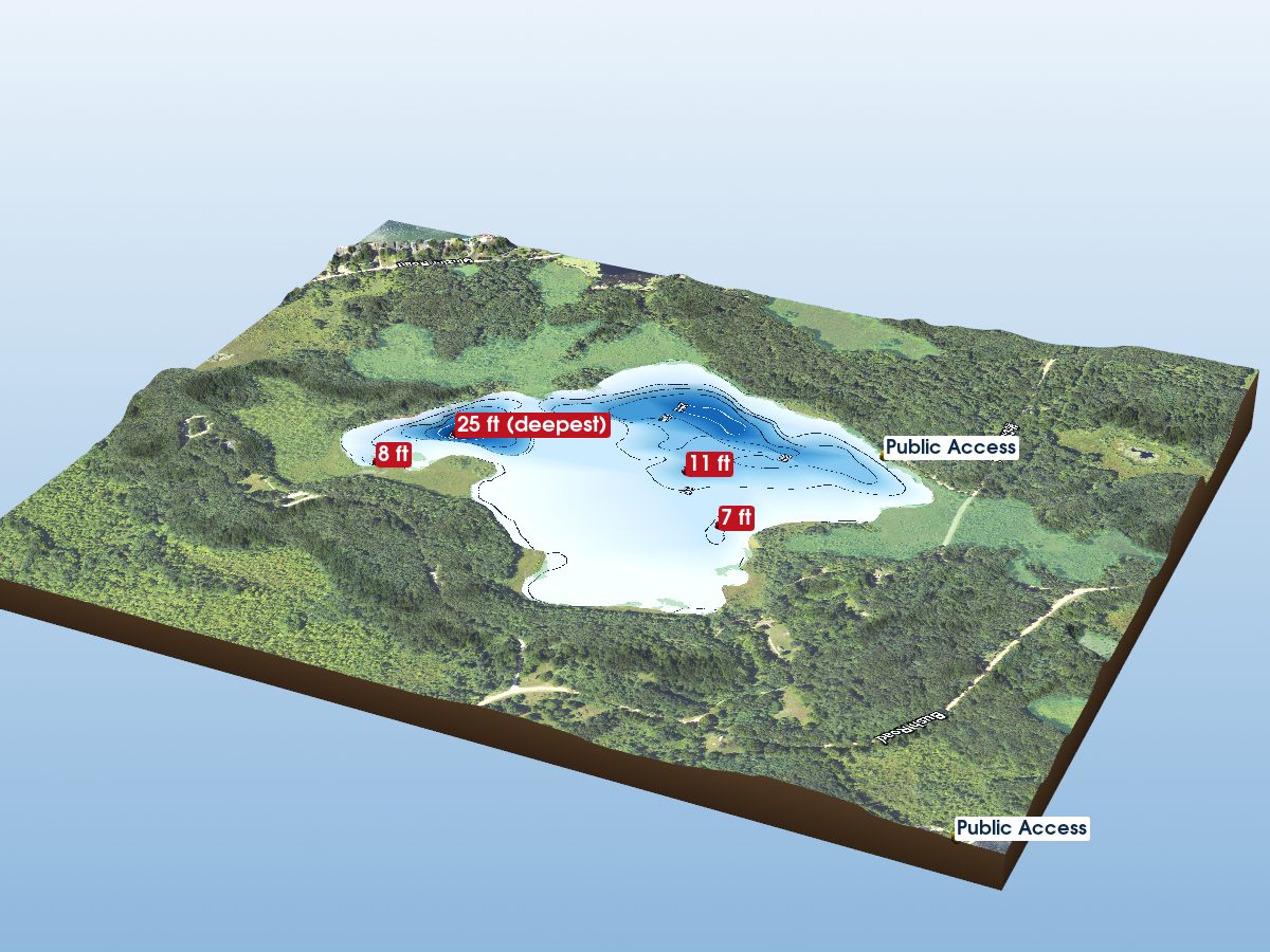 Depth map of Mill Lake