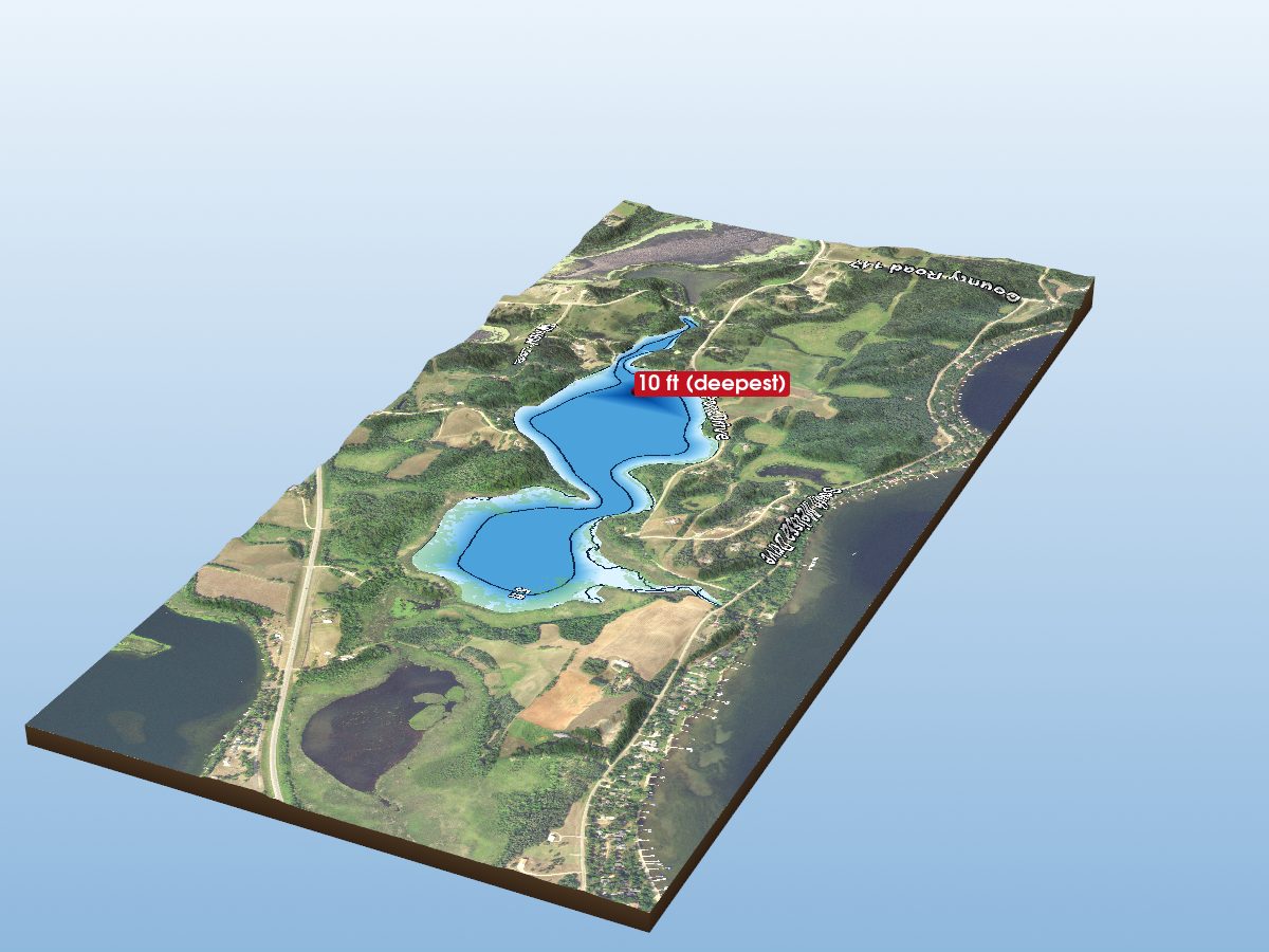 Depth map of Mill Pond