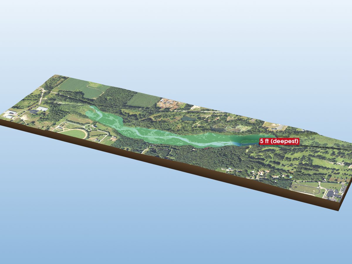 Depth map of Mill Pond