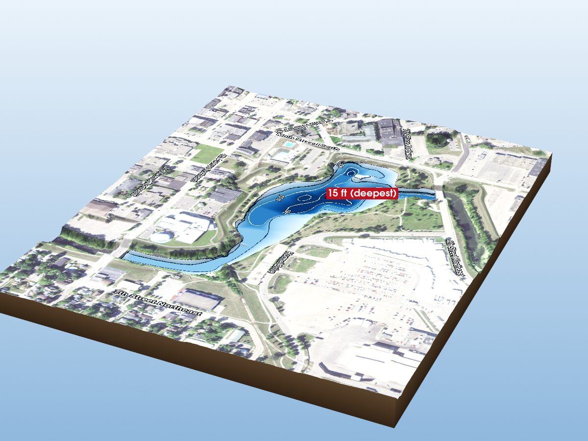 Depth map of Mill Pond