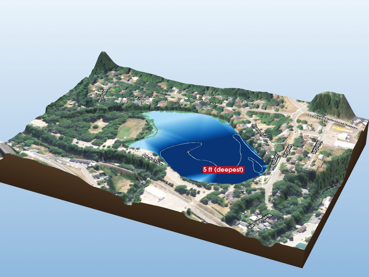 Depth map of Mill Pond