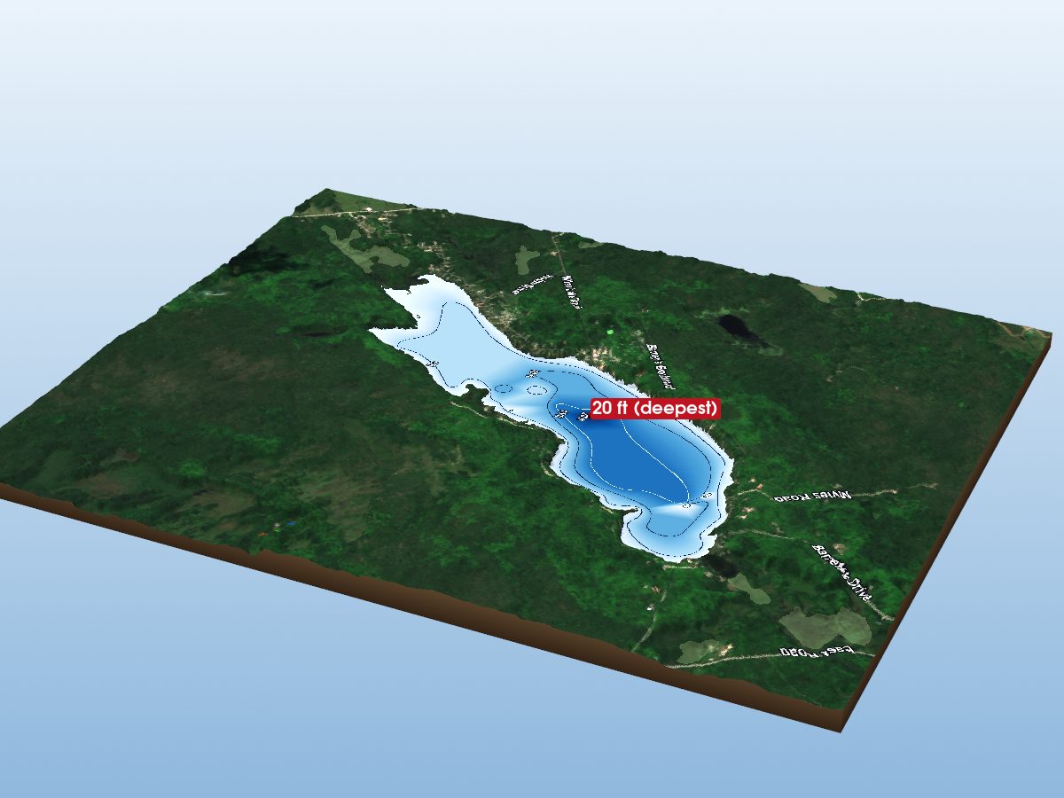 Depth map of Miller Lake