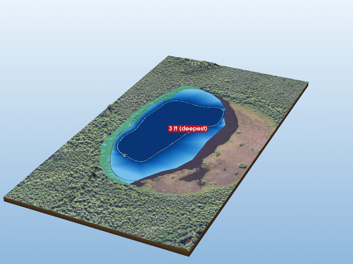 Depth map of Miller Lake