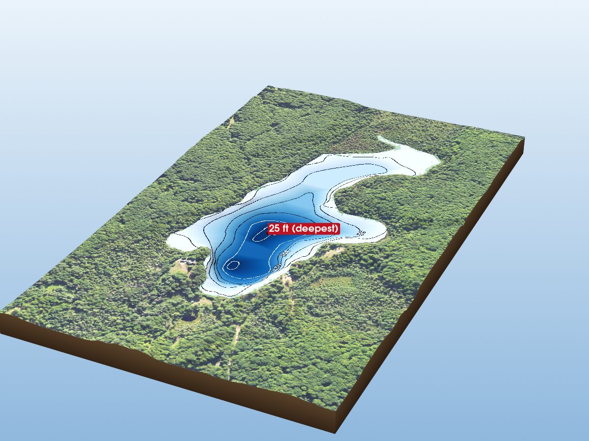 Depth map of Miller Lake