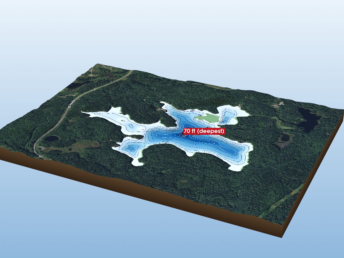 Depth map of Miller Lake