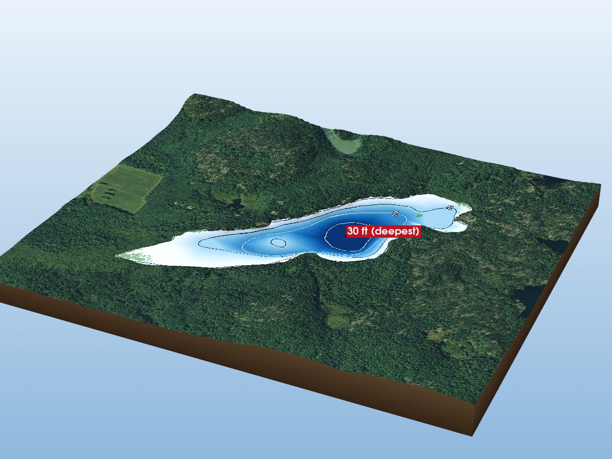 Depth map of Miller Lake