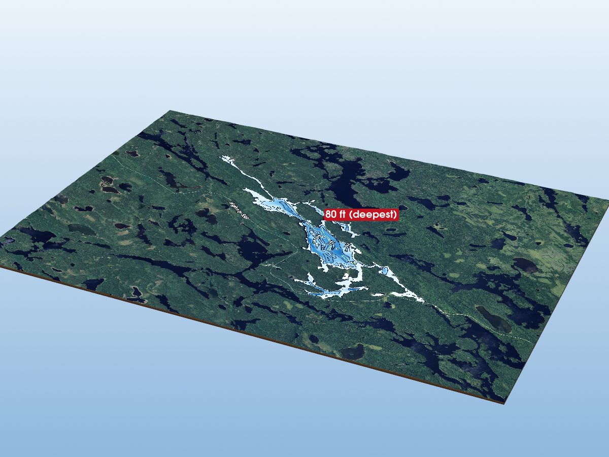 Depth map of Minchin Lake