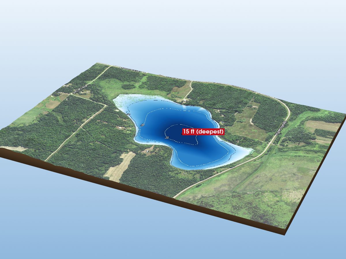 Depth map of Minerva Lake