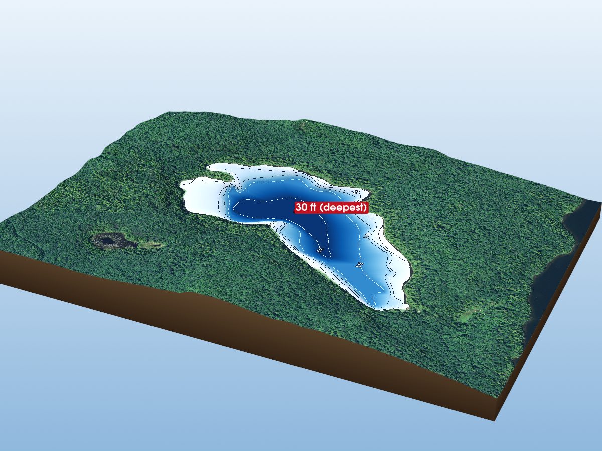 Depth map of Mink Lake