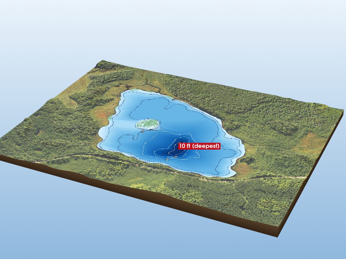 Depth map of Mink Lake