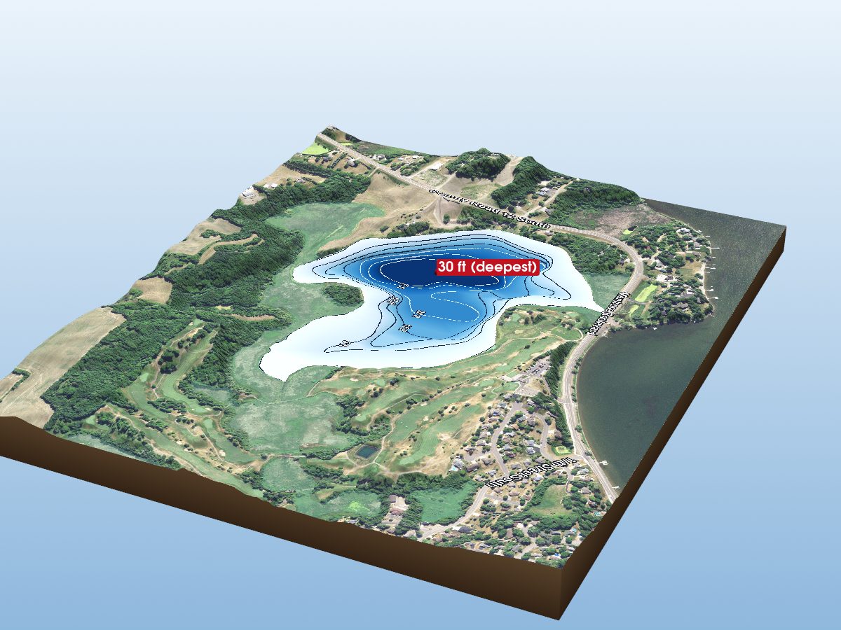 Depth map of Mink Lake