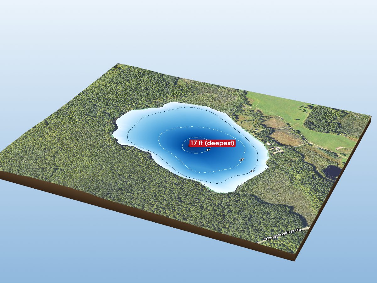 Depth map of Minnie Lake