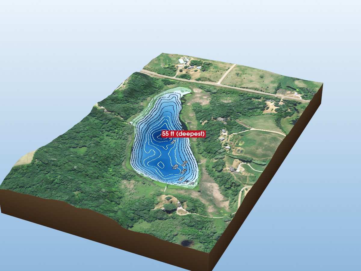 Depth map of Minnie Lake