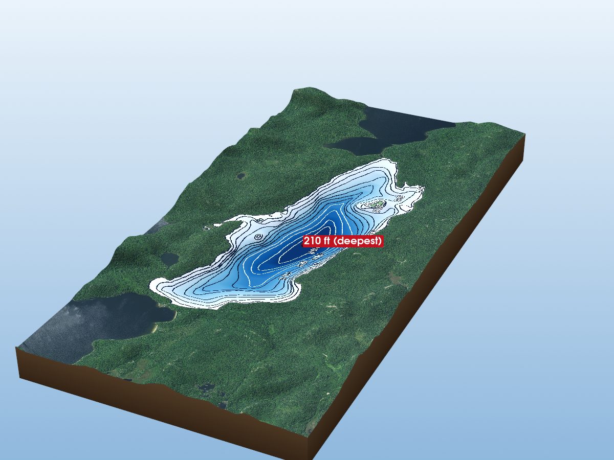 Depth map of Mishi Lake