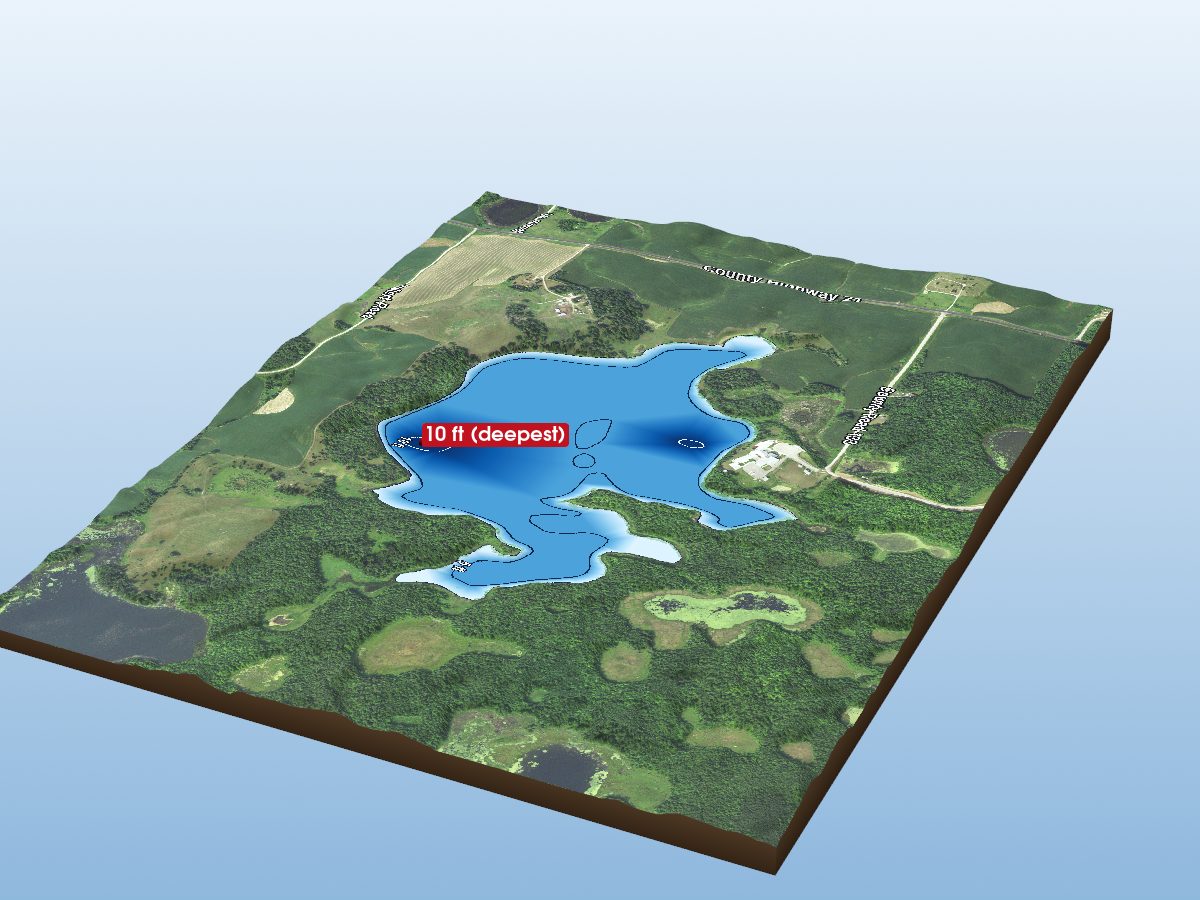 Depth map of Mission Lake