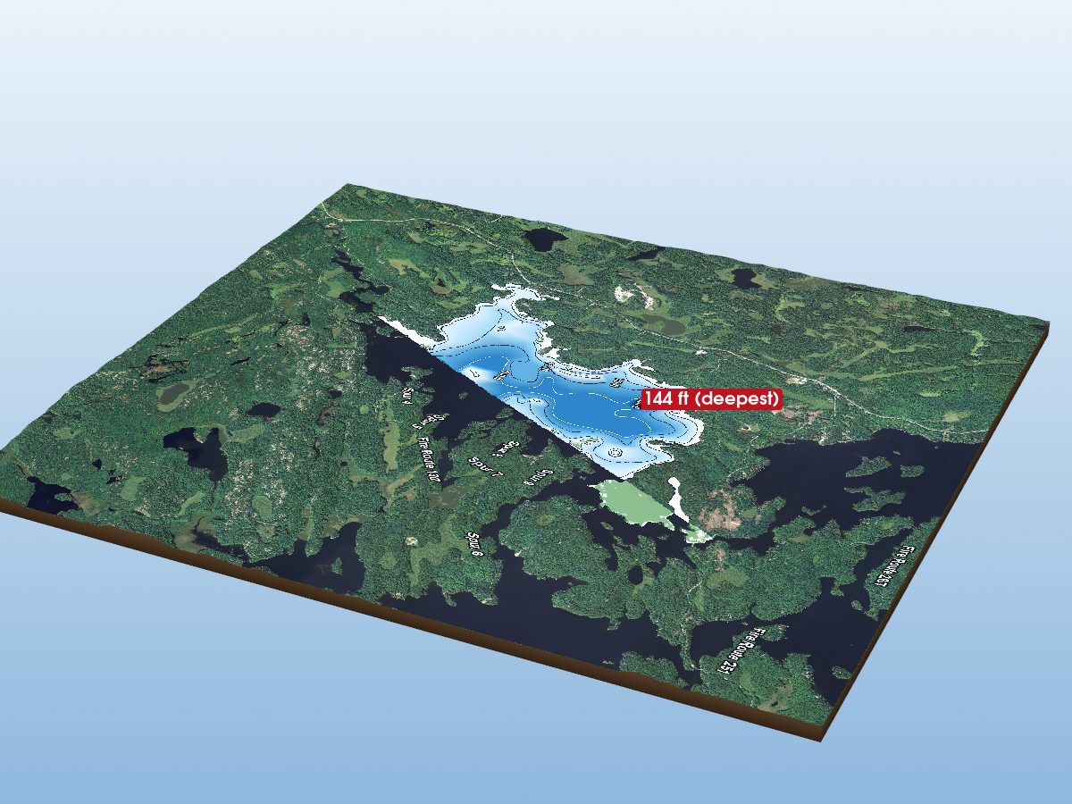 Depth map of Mississagua Lake