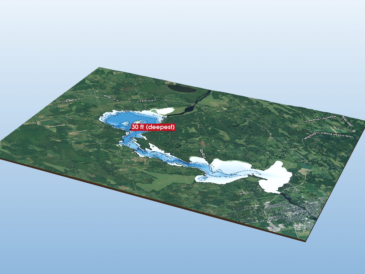 Depth map of Mississippi Lake