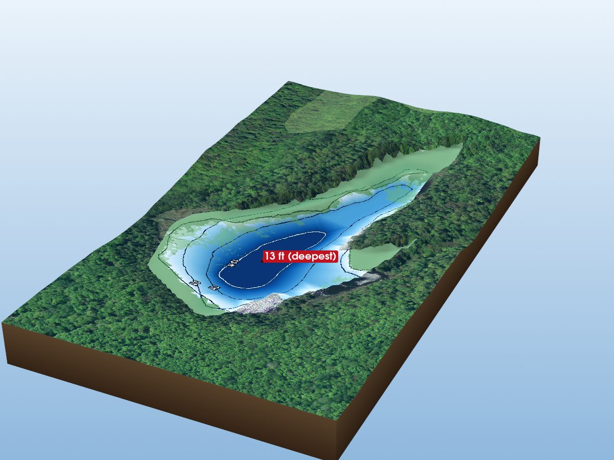 Depth map of Mistry Lake