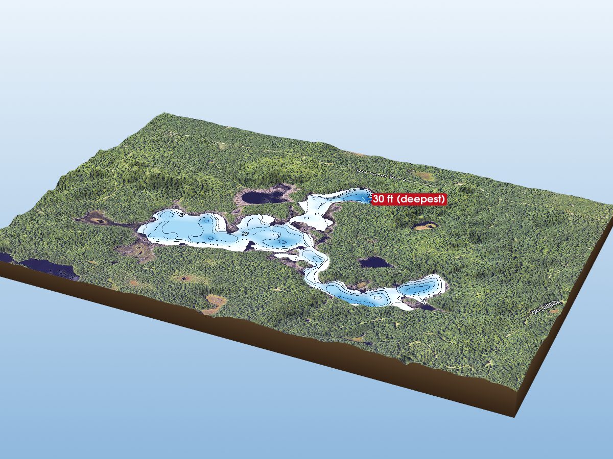 Depth map of Mitchell Lake