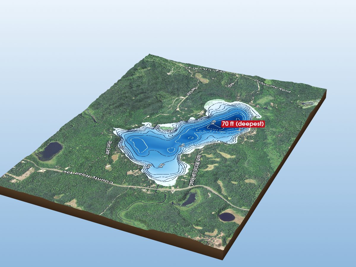 Depth map of Mitchell Lake