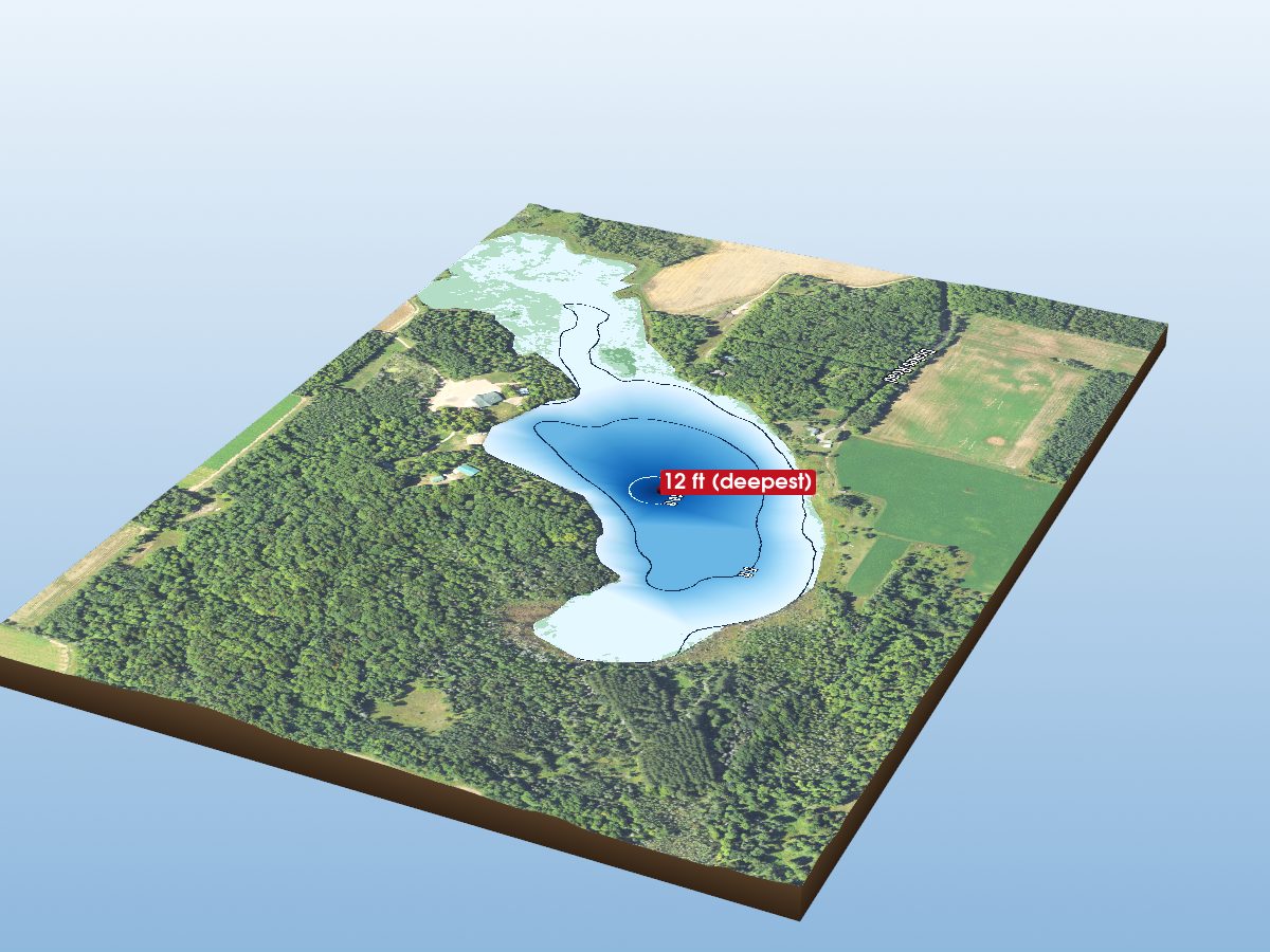 Depth map of Mitchell Lake