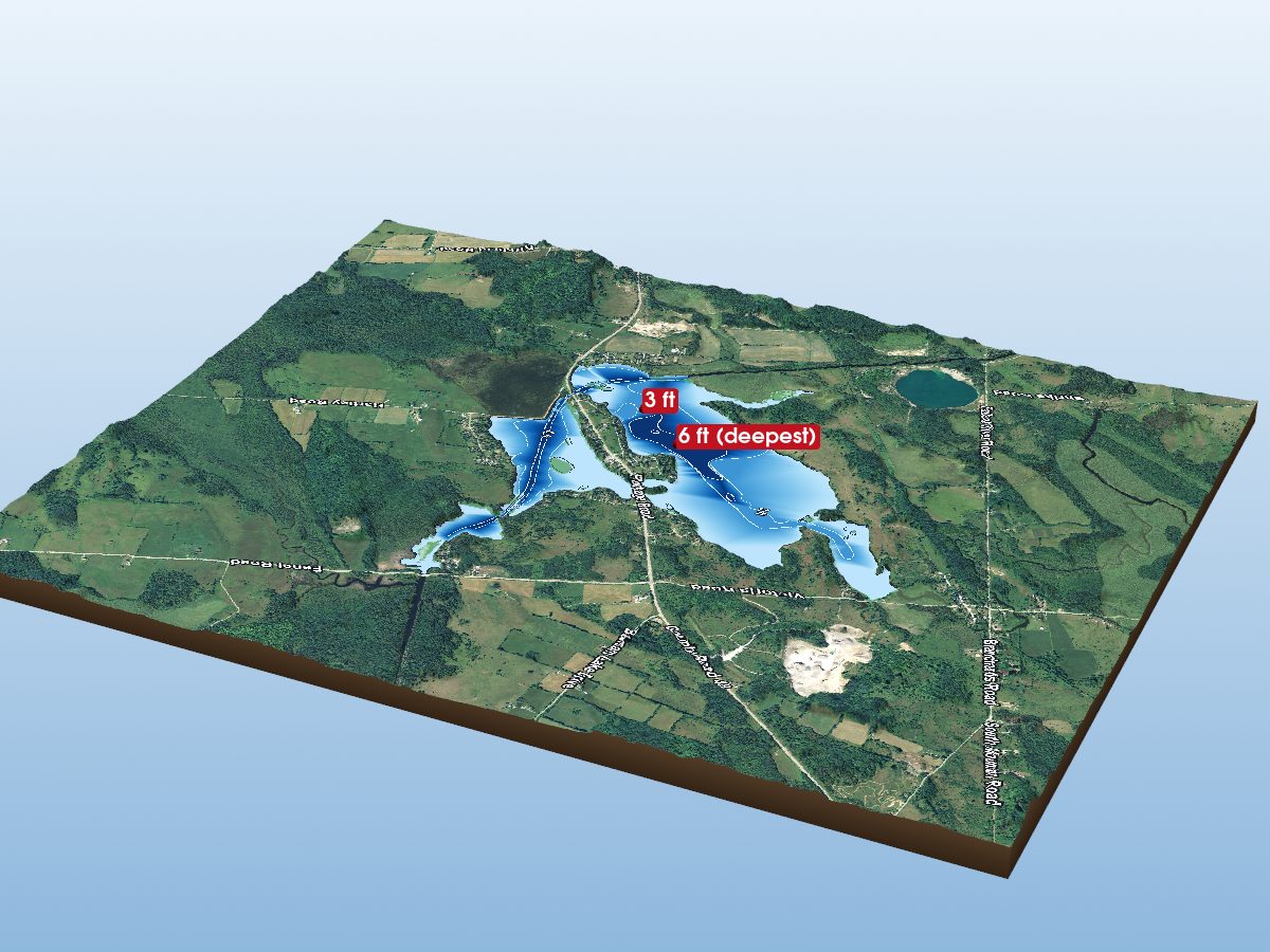 Depth map of Mitchell Lake