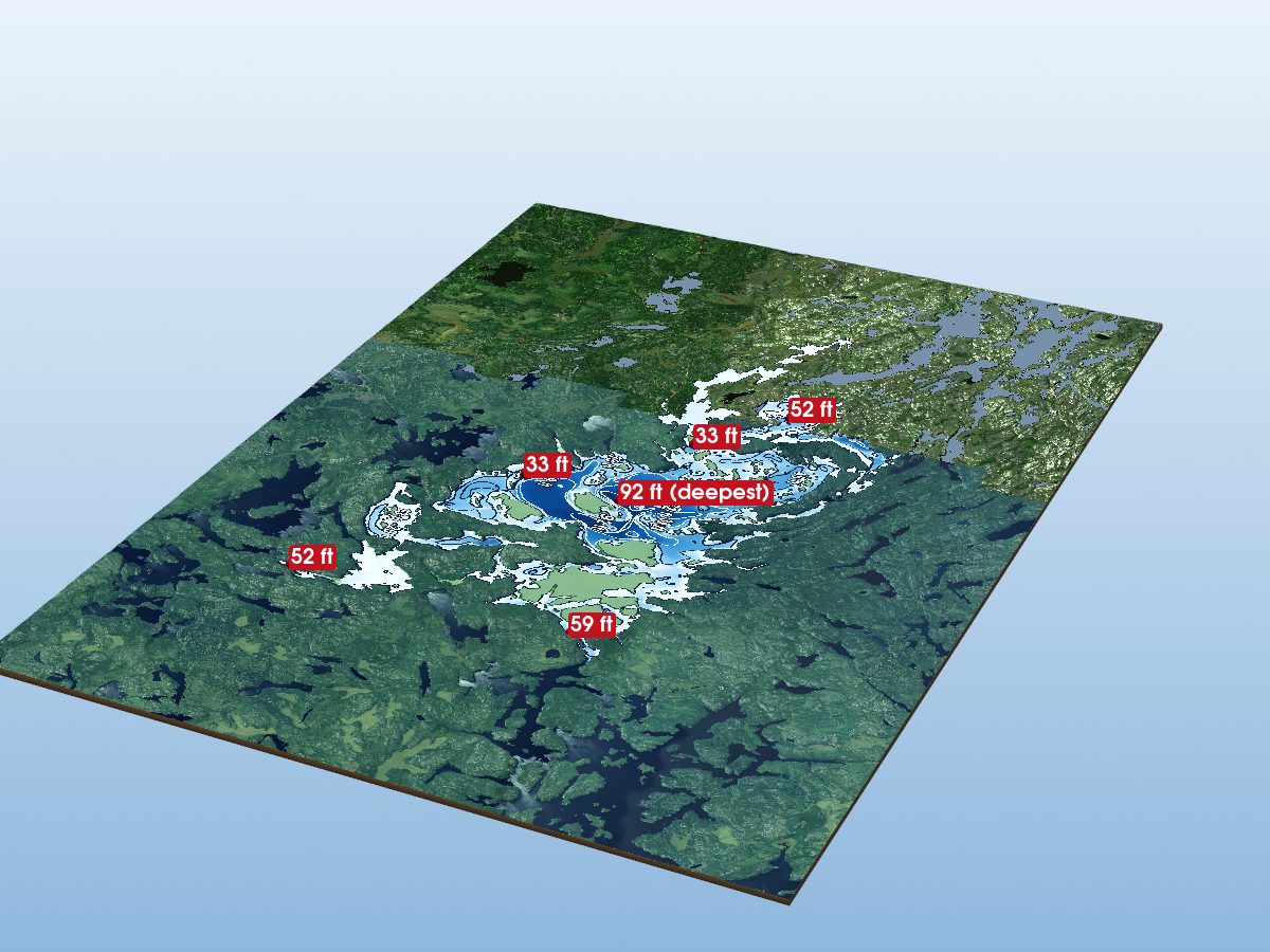 Depth map of Moar Lake