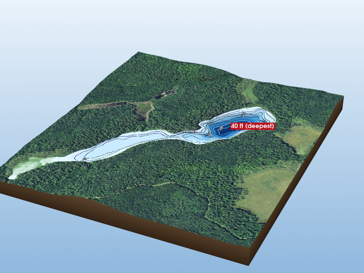 Depth map of Moffat Lake