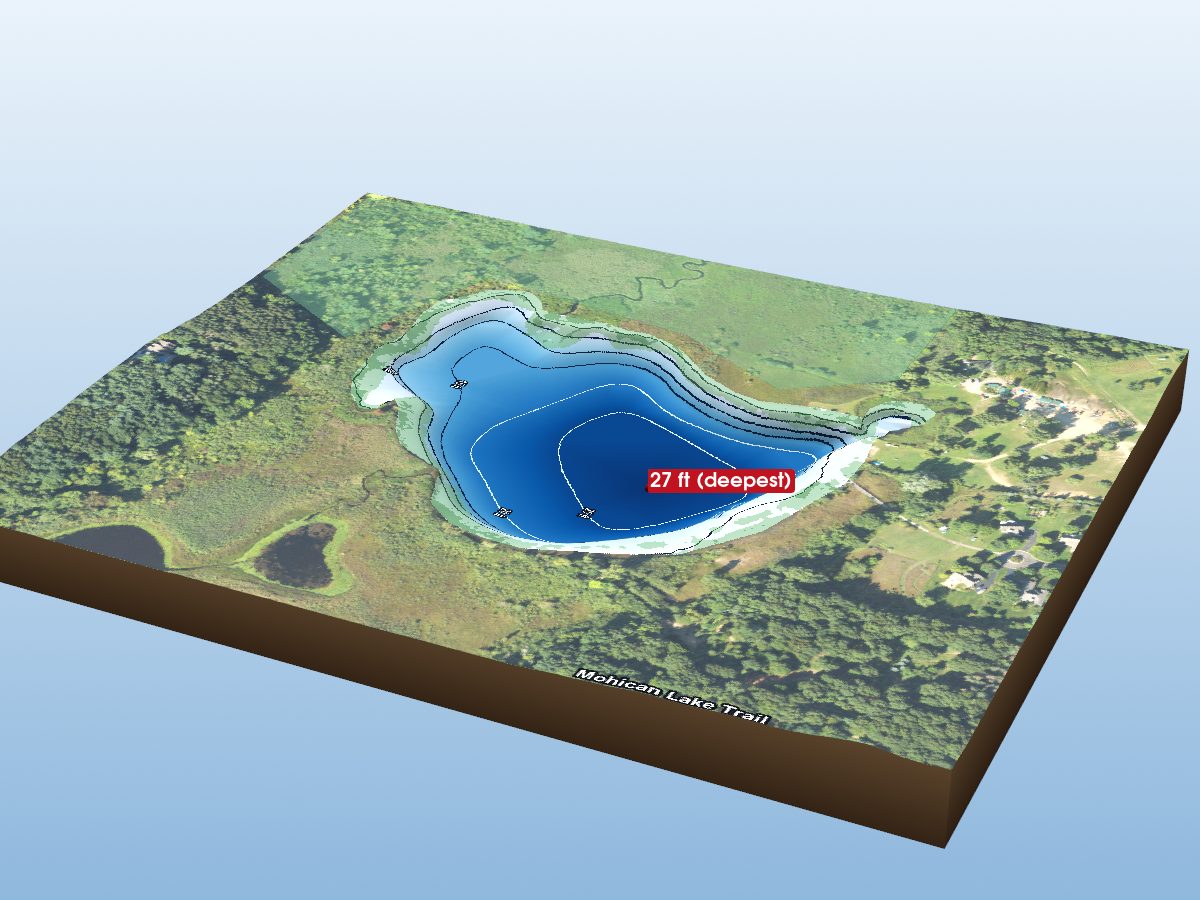 Depth map of Mohican Lake