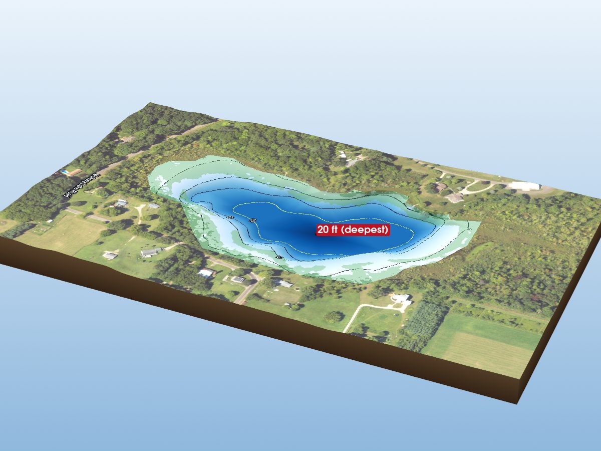 Depth map of Mohney Lake