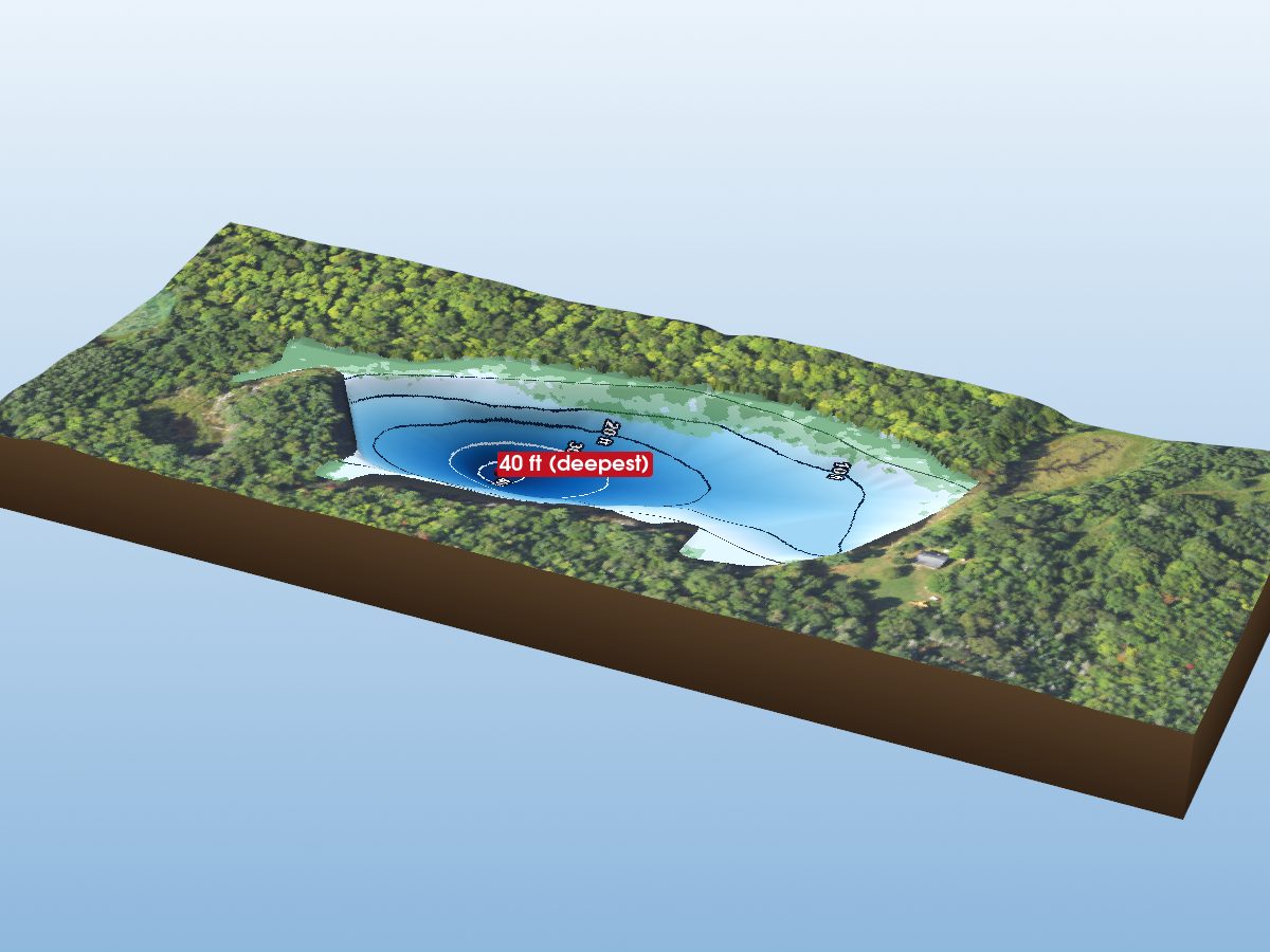 Depth map of Moll Lake