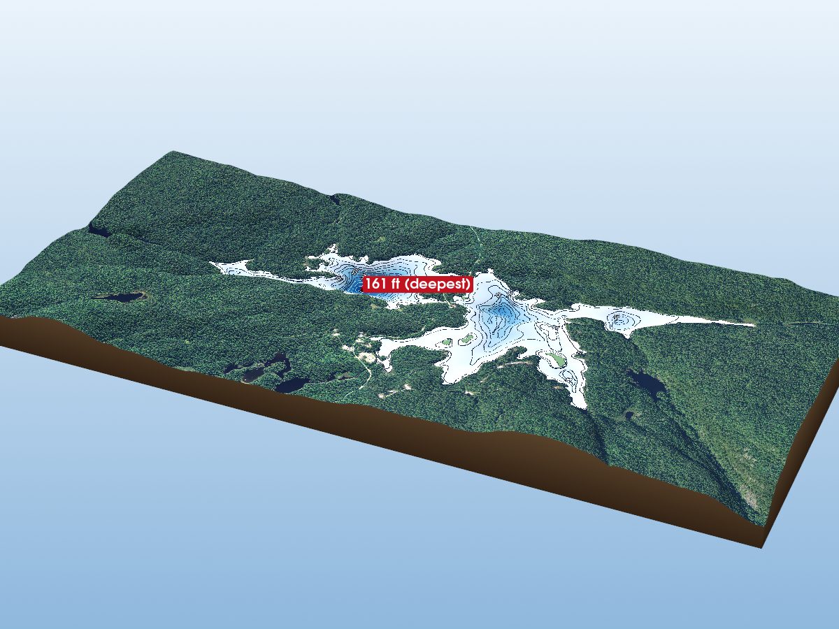 Depth map of Molybdenite Lake