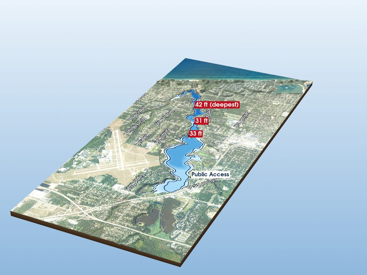 Depth map of Mona Lake